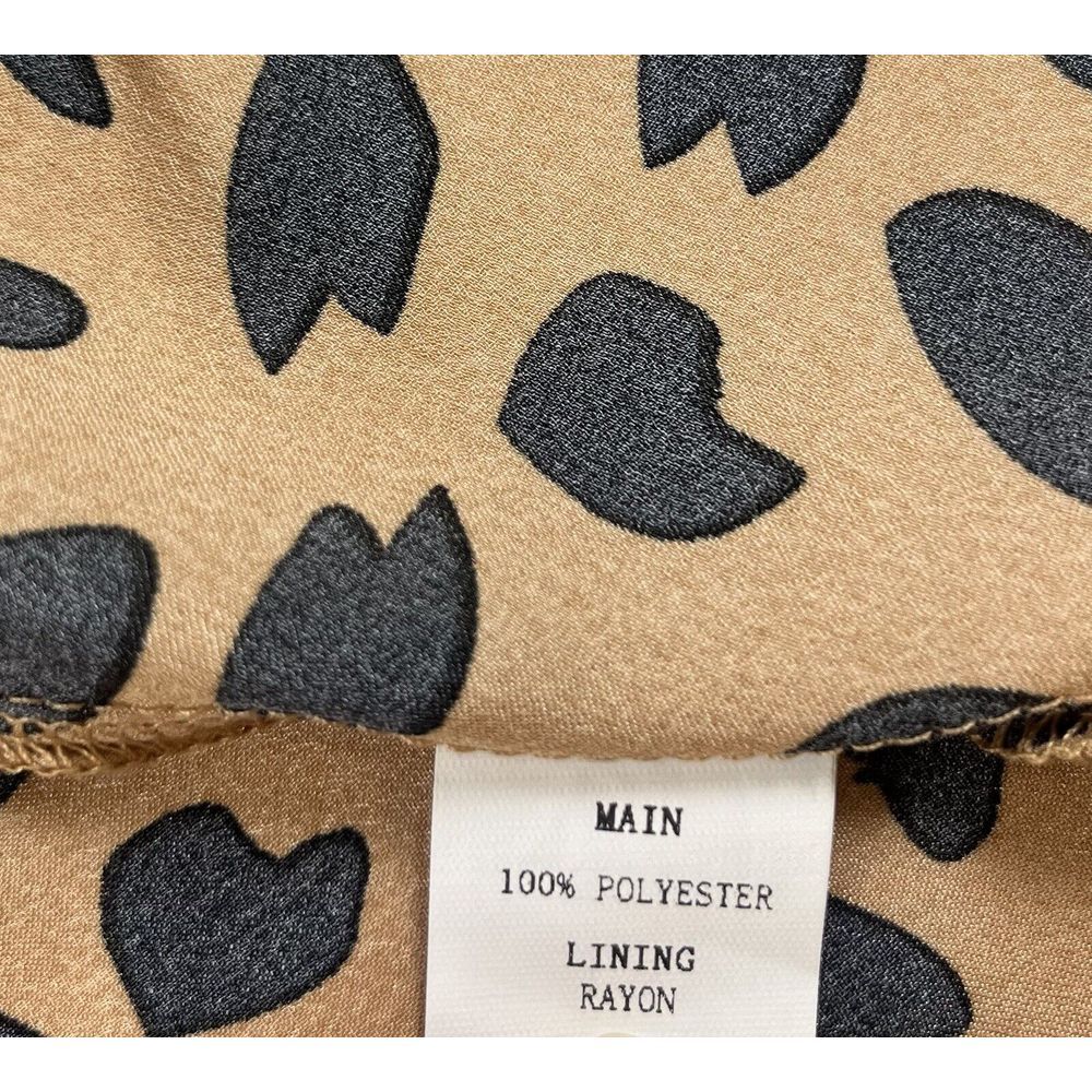 Hello Molly Beige Slip Midi Dress with Black Leaf Print - Picture 7 of 8